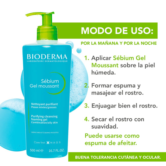 Bioderma Bioderma Sébium Gel Moussant gel limpiador anti-imperfecciones 500 ml – vista 2